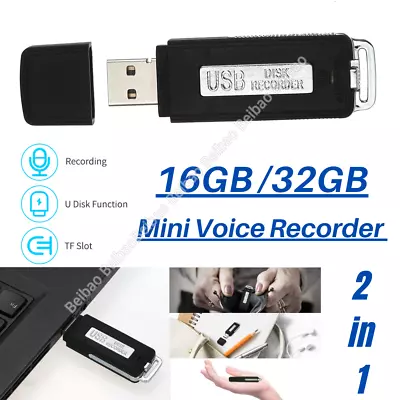 Mini Voice Activated Recorder Spy Listening Device Audio Sound Dictaphone MP3 • $14.51