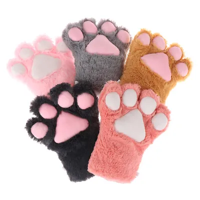 $6.34 • Buy Cute Bear Cat Paw Gloves Fluffy Plush Cartoon Animal Anime Lolita Cosplay Mit Xp