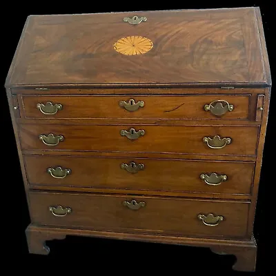 Traditional George III English Slant Front Bureau (circa 1790) - Free Shipping • $3149