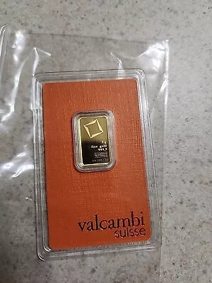 5 Gram Gold Bar - Valcambi Suisse - 999.9 Fine In Sealed Assay • $325