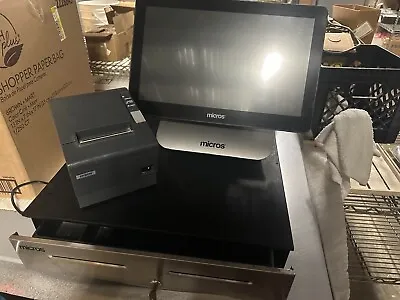 Micros Workstation 6 (WS6) POS Terminal. Includes Cash Drawer And Printer • $750