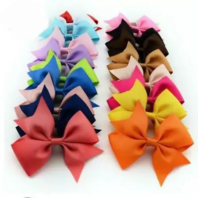 20Pcs Boutique Grosgrain Ribbon Pinwheel Hair Bows Alligator Clips Kids Gift_ • $1.19