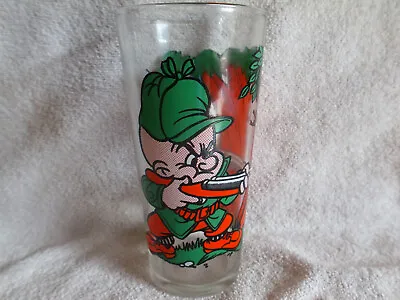 Vintage 1976 Pepsi Looney Tunes Elmer Fudd & Bugs Bunny Action Series Glass-EXC • $14.99