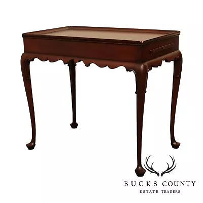 Kittinger Colonial Williamsburg Mahogany Queen Anne Tea Table (CW 8) • $895