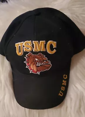USMC US MARINE BULLDOG CAP HAT BLACK Adjustable • $10.99