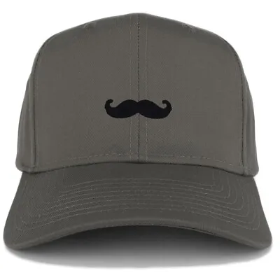 Black Mustache Patch Structured Baseball Cap- FREE SHIPPING • $19.99
