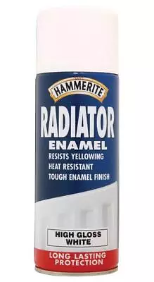 Radiator Paint Enamel Gloss White - 400ml Aerosol - 5084780 • £22.89