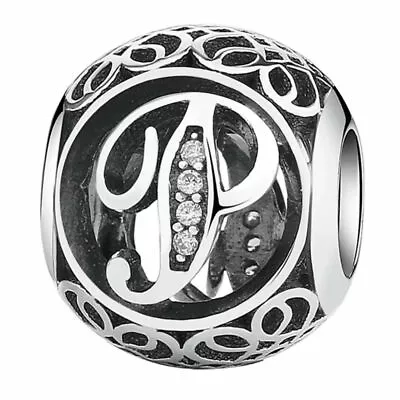 $49.95 • Buy Authentic PANDORA Vintage Letter P Openwork Charm - 791860CZ