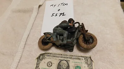 Vintage Cast Iron Hubley Harley Davidson Racer All Original • $400
