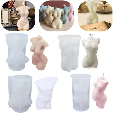 3D Human Body Candle Silicone Molds Women Perfume Candle Making Wax Soap Mold • £6.75