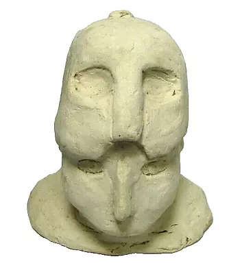 VTG 1940s Man Helmet Head Sculpture Clay Folk Art Pottery Signed George Johnson • $49.50