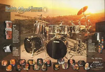 2003 2pg Print Ad Of Yamaha Absolute Maple Nouveau Custom Drum Kit • $9.99