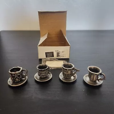 MINIATURE TEA CUP SET OF FOUR By SIXTREES - Vintage • $39.99