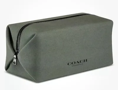 New Coach Parfums Toiletry Bag Pouch Necesser Cosmetic Case Green Nwt Sealed • $24.99