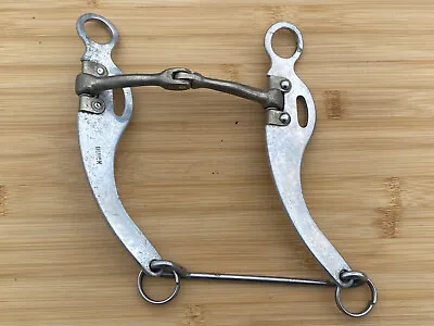 QUICK Maker Marked Western Reining Horse Bit W Hinged Mouth ~ 5  • $46