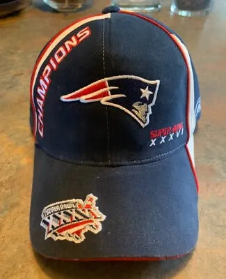 New England NE Patriots Super Bowl XXXVI SB 36 Champions Hat Cap Tom Brady Ring • $14.93
