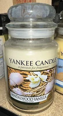 Yankee Candle  SANDALWOOD VANILLA  LJ 22 Oz White Housewarmer NEW UNUSED • £24.32