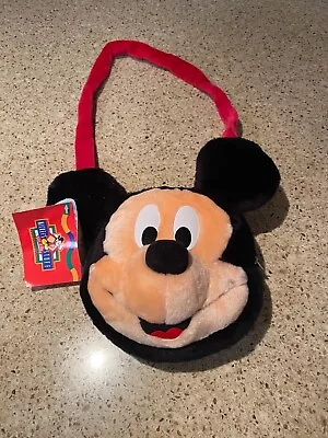 Disney Mickey Mouse Plush Purse Shoulder Bag Mickey Mouse Soft Head Childs Kids • $15.99