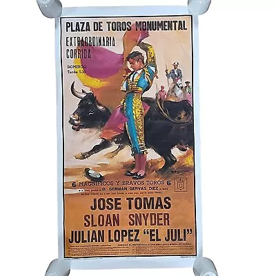 Original Laminograf 1960s Bullfight Poster Plaza De Toros Monumental Printed • $41.99