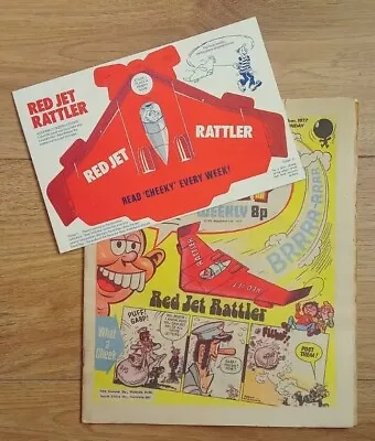 CHEEKY COMIC #1 WITH FREE GIFT RED JET RATTLER 22nd OCTOBER 1977 UK COMIC  • £45