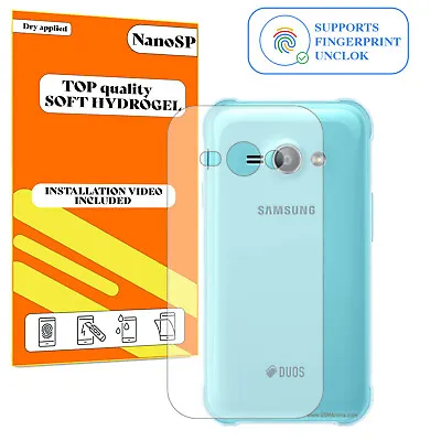 Back Protector For Samsung Galaxy J1 Ace Hydrogel Cover - Clear TPU FILM • £3.98