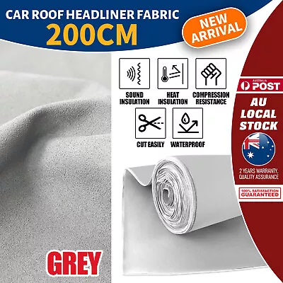 200×150cm Replace Universal Car Headlining Roof Cloth Material Upholstery DIY • $41.53