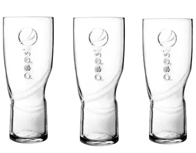 PEPSI COLA BREATHTAKING 3 X EMBOSSED GLASSES 2009 BNIWB 460mls 16oz SODA DRINK • $49.99