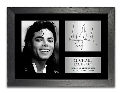 Michael Jackson Poster #50 Pop King Tribute Signed (Copy) Black & White Print • £4.99