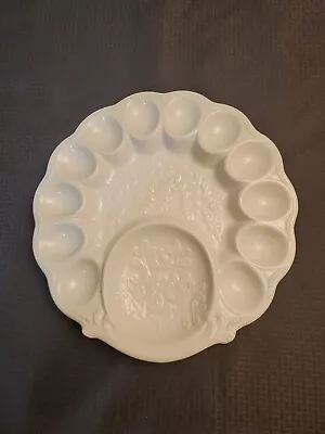 Vintage Devil Egg Relish & Dip Plate White  '87 Calif USA • $27.95