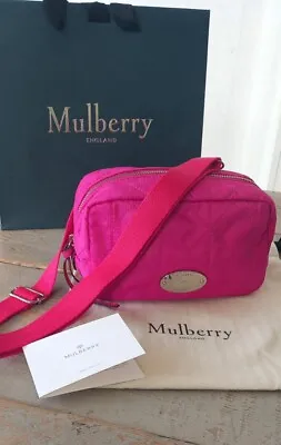 Mulberry Pink Quilted Cosmetic Clutch Bag Conversion With Cross Body Chain • £80