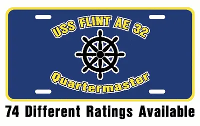 USS FLINT AE 32 Rating License Plate U S Navy USN Military PO4 • $12.99