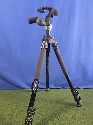 Bogen Manfrotto 3221 W/3030 Head Professional Camera Tripod 3-way Pan Tilt Head • $80