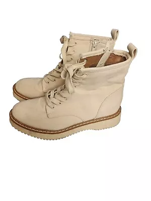 Madden Girl Kurrt Canvas Lace Up Combat  Boots Women's Size 7.5M • $29.99