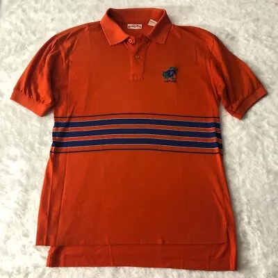 Vintage Florida Gators Polo Nutmeg Mills Shirt Size Medium Orange & Blue. • $16