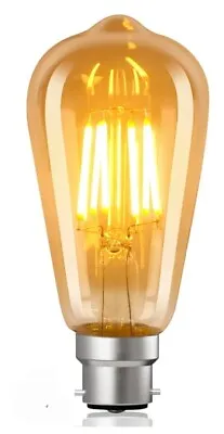 B22 Vintage Bayonet LED Edison Light Bulb Lamp Decorative ST64 Lightbulb A+ • £9.95