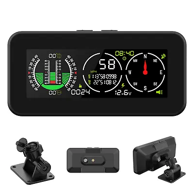 Car HUD Head Up Display Digital Speedometer MPH GPS Compass Offroad Inclinometer • $39.99