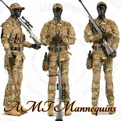 MALE FULL BODY MANNEQUIN FLEXIBLE ARMS BENDABLE JOINTS BLACK Mannequin DSR • $239