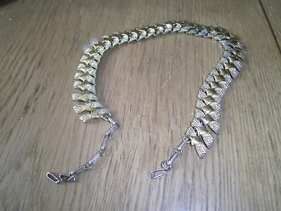 Signed Coro Choker Necklace Vintage Gold Tone • $11.50