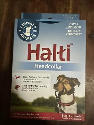 Halti Head Collar Dog Non Pull Training Stops Pulling Kindly. Size  1  Black • £12.59