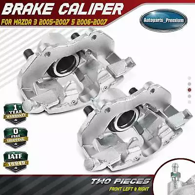 2x Brake Caliper W/ Bracket For Mazda 3 2005-2007 5 2006-2007 Front Left & Right • $109.99