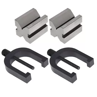 90 Degree Angle V-Block And Clamp Set Hardened Steel 1-5/8  X 1-1/4  X 1-1/4  • $36.70