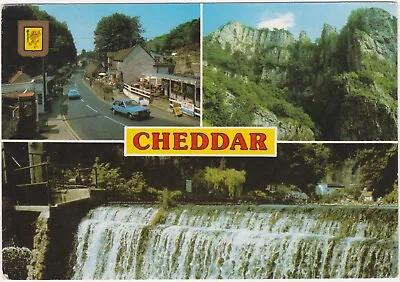 Blackmores Postcard Cheddar Somerset Multiview. Village Gorge Weir. Unposted. • £2.10