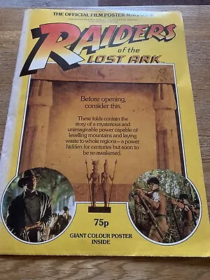 Raiders Of The Lost Ark Official Film Poster Magazine 1981 *RARE* • £10