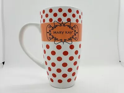 Mary Kay Tall Coffee Cup/ Mug  Red Polka Dot Design  16 Ounces  2013  • $11.99