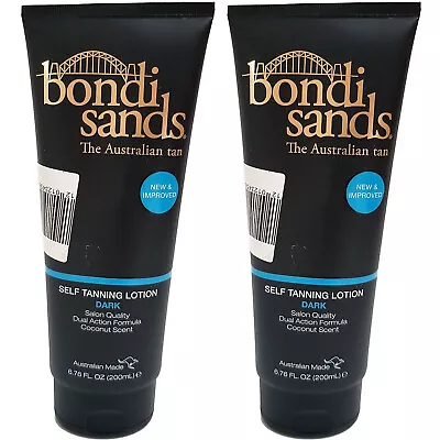 £18.99 • Buy 2 X Bondi Sands Self Tanning Lotion Dark 200ml Bottles Fake Tan Body Australian