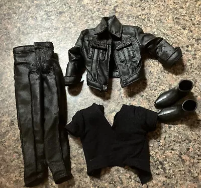 Elvis Presley 1998 Black Leather Style Jacket Pants Boots 1968 Special Clothes • $23.59