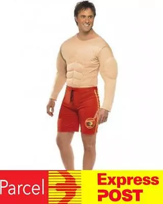 Baywatch Men's Beach Muscle Chest Jumpsuit Lifeguard Fancy Costume Outfit • $49