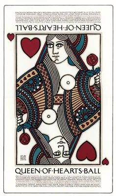 $199 • Buy David Lance GOINES,  Queen Of Hearts Ball ,  #63, This Is 1977 Original Poster