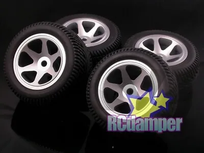 ALUMINUM RIM WHEEL S W/ STREET MEAT ROAD TIRE TYRE X4 TEAM LOSI 1/18 MINI-T 2.0 • $59.99