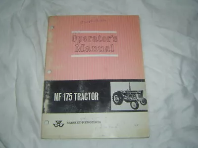 Massey Ferguson MF175 MF 175 Tractor Operator's Manual • $33